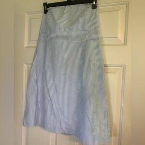 Vineyard Vines Strapless Blue and White Dress